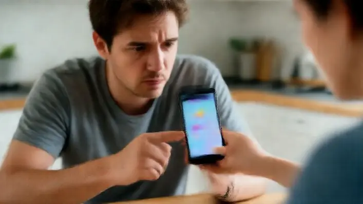 mancha colorida na tela do celular samsung